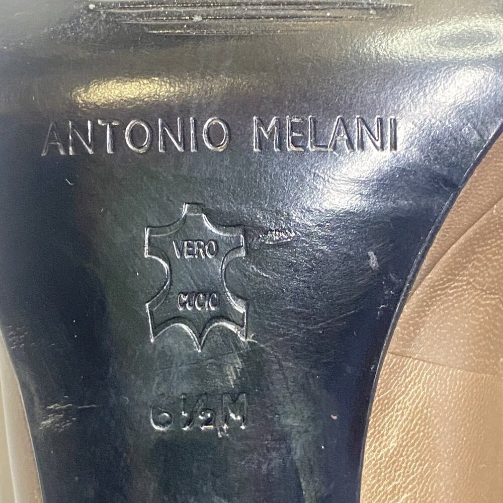 ANTONIO MELANI Women High Ankle‎ Strap Heels Sz 6.5M Bronze Event Occasion - Picture 7 of 11